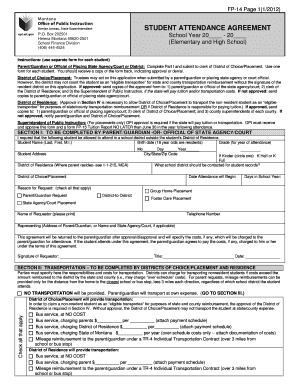 Student Attendance Agreement