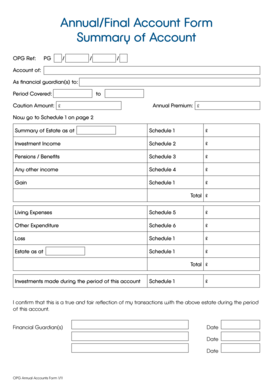 OPG Annual Accounts Form