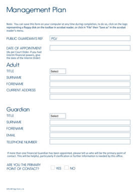 UK Financial Guardian Application Form
