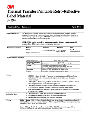 Fillable Online Thermal Transfer Printable Retro-Reflective Fax Email Print - pdfFiller