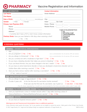 Target Pharmacy Vaccination Consent Form