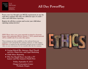 Oregon State Bar MCLE Seminar Registration
