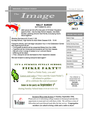 2013 PICKLE Party!! - Immanuel Lutheran Church - immanuelfargo