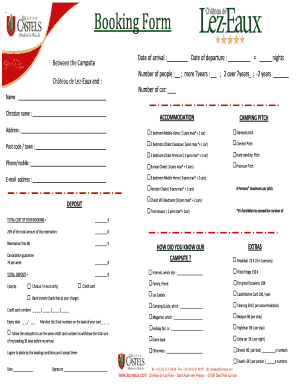 Campsite Booking Form