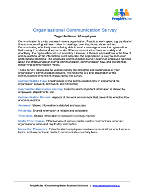 Organisational Communication Survey