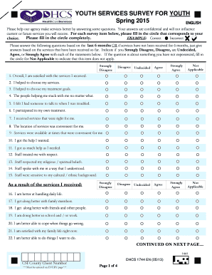 Youth Services Survey Form