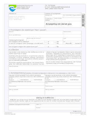 Danish Passport Application Form