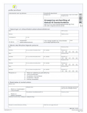 Denmark Mentor Function Grant Application