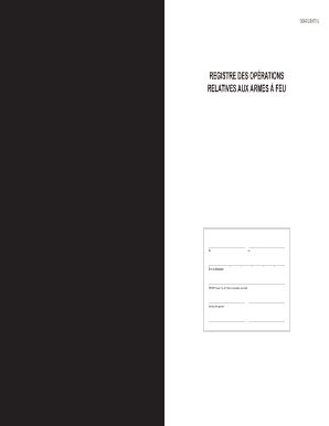 Registre des opérations relatives aux armes à feu
