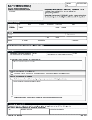 Norwegian Construction Control Declaration