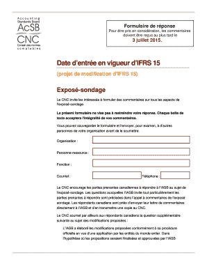Formulaire de réponse