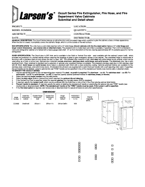 Occult Series Fire Safety Cabinet Submittal