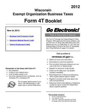 Wisconsin Exempt Organization Business Tax Return
