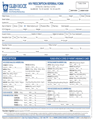 HIV Prescription Referral Form