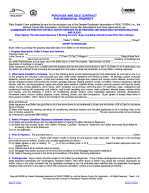 Purchase and Sale Contract for Residential Property
