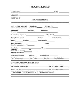 Report a Change Form