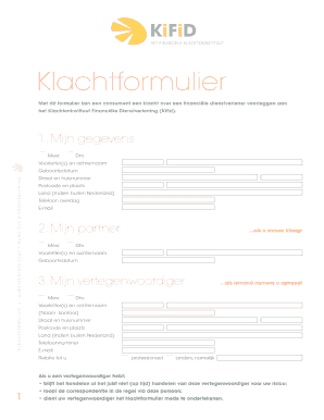 Klachtformulier