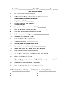Couples Questionnaire