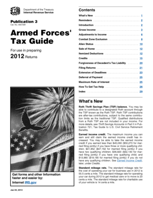 Publication 3 Tax Guide for US Armed Forces