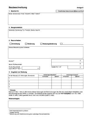 Baubeschreibung