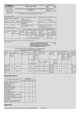SEC Form 4 Statement of Changes in Beneficial Ownership