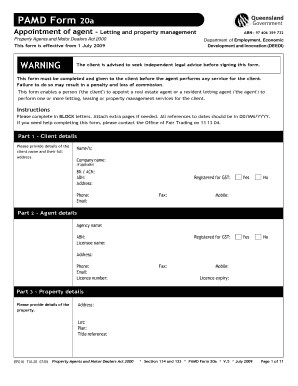 Queensland Property Management Appointment Form