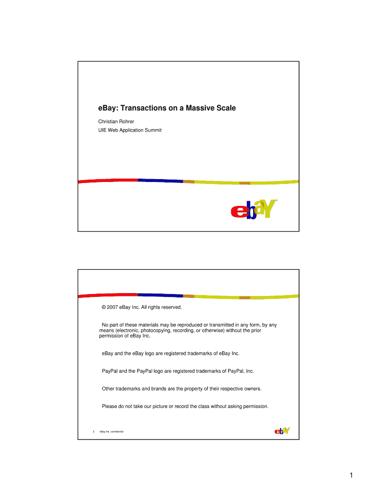 Fillable Online eBay Transactions on a Massive Scale Fax Email Print pdfFiller