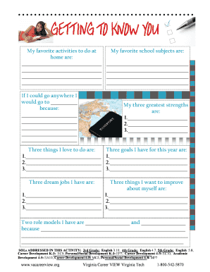 Student Self-Reflection Form