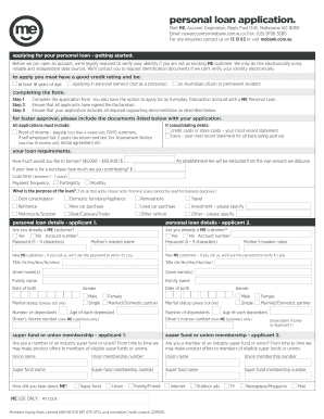 Personal Loan Application Form