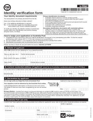 Australian Identity Verification Form