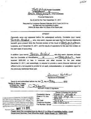 Personal guarantee - Tangipahoa Parish Constable, Ward 4 - Lla.state.la.us - Legislative ...