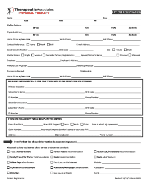 Patient Registration and Health History Form