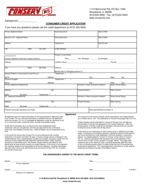 Consumer Credit Application