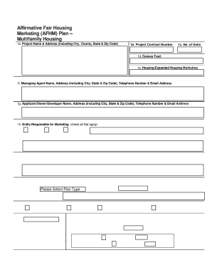 Affirmative Fair Housing Marketing Plan