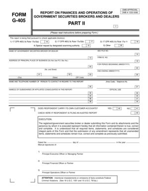 Form G-405 Part II