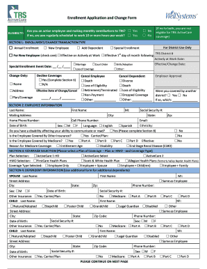 TRS-ActiveCare Enrollment Application