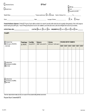 IEP Goal Form