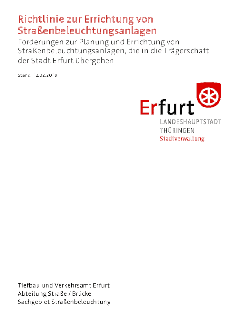 Richtlinie Zur Anlage Von Stadtstraßen Ausfüllbar Online Richtlinie zur Errichtung von