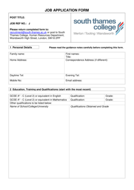 Job Application Form