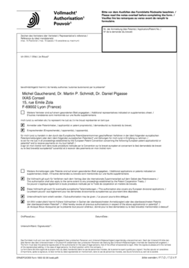 European Patent Authorization Form