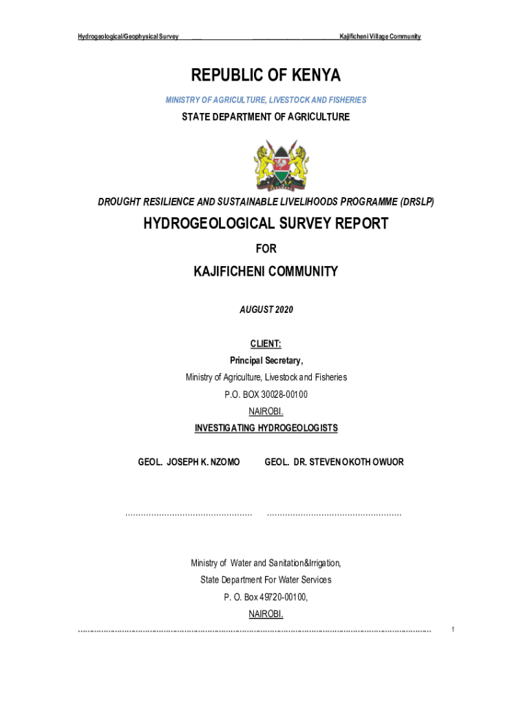 Fillable Online Kenya national water development report case study Fax Email Print pdfFiller