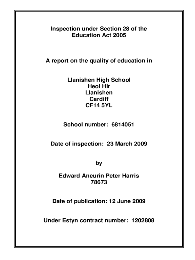 Fillable Online Inspection under Section 28 of the Cardiff Council