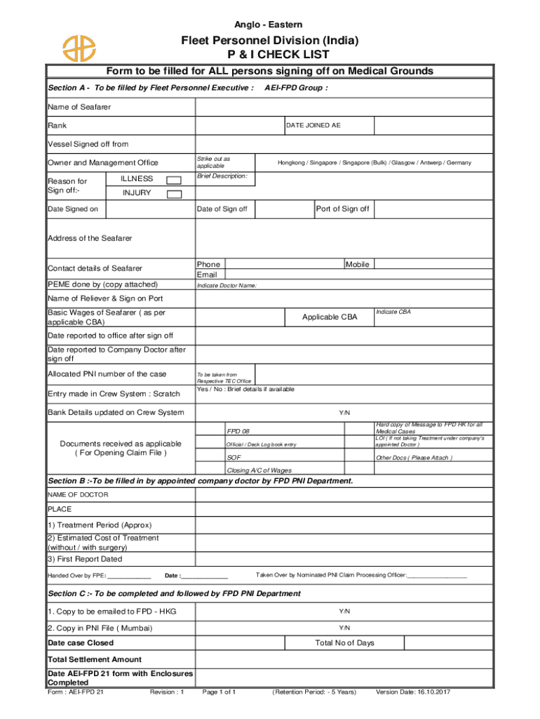 Fillable Online AngloEastern Ship Management Fleet Personnel Executive