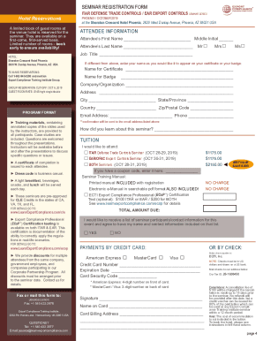 Fillable Online ITAR, EAR and OFAC Export Controls Seminar in San Diego ...