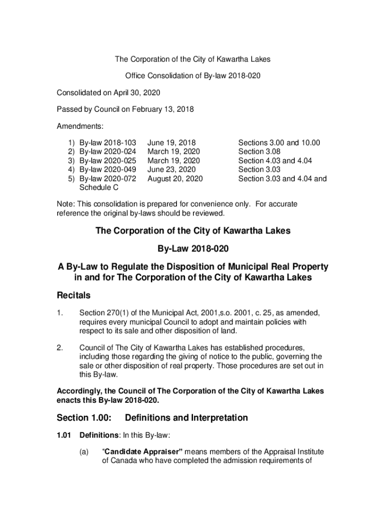 Fillable Online Rural Zoning ByLaw Consolidation Jump In Kawartha