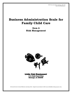 Fillable Online Business Administration Scale for Family Child Care ...