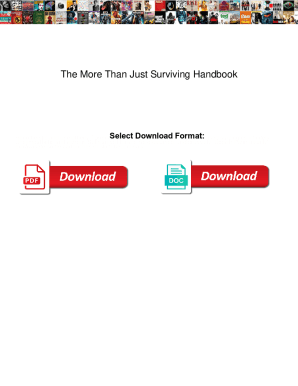 Fillable Online The More Than Just Surviving Handbook. The More Than ...