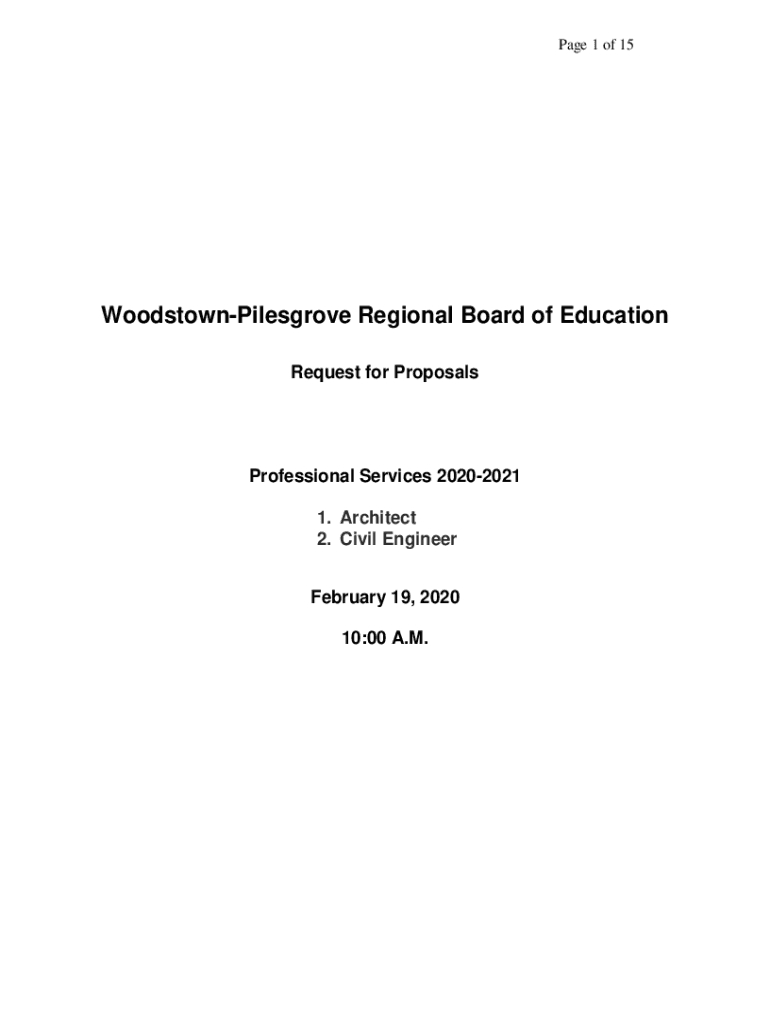 Fillable Online WoodstownPilesgrove Regional Board of Education Fax