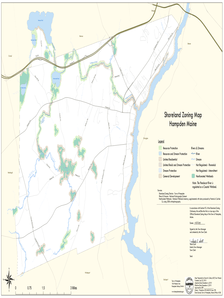 Fillable Online Hampden Maine Shoreland Zoning Map Fax Email Print