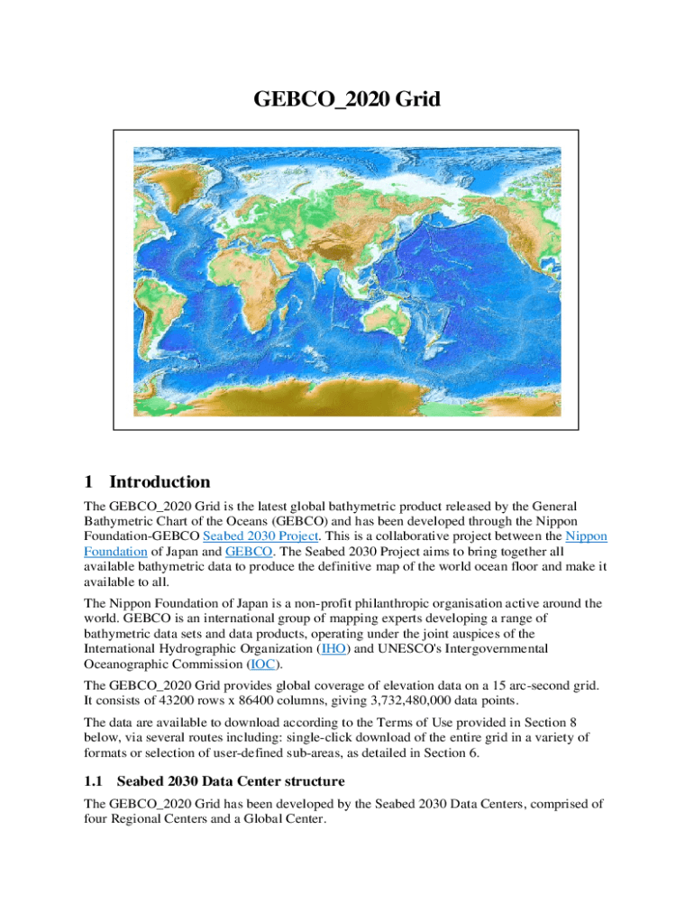 Fillable Online GEBCO The General Bathymetric Chart of the Oceans Fax